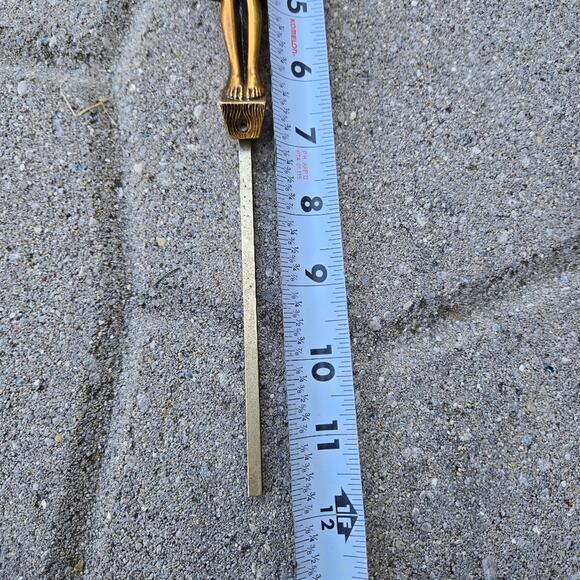 Vintage Inri Brass Tone Metal Wall Hanging Cross Crucifix - Picture 9 of 11